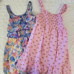 Tucker And Tate Jona Michelle 2 Girls Summer Dresses Colorful Gingham Size 7